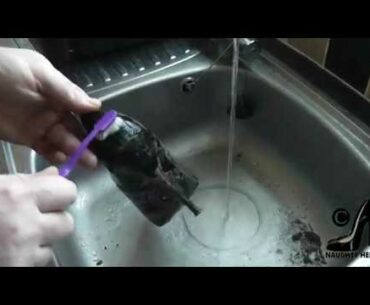 Cleaning Black Patent High Heels After Photo Shoot