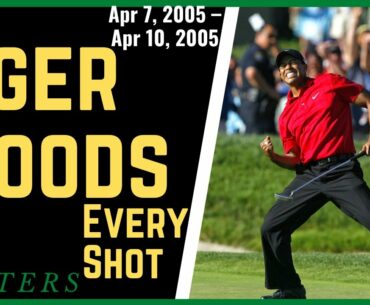 TIGER WOODS *EVERY SHOT* | 2005 MASTERS FINAL ROUND | Fourth Green Jacket