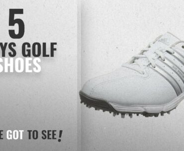 Top 10 Boys Golf Shoes [2018]: adidas 360 Traxion Unisex Kids' Golf Shoes White (White/Silver