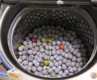 450 golf balls in the washing machine - full length version - LG Mega Capacity washing machine