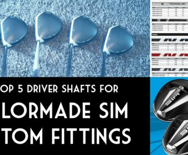 TaylorMade SIM Driver golf shafts to test at your custom fitting!