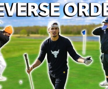 Reverse Club Order Challenge | 1v1v1- 4 holes