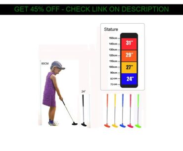 Discount  Crestgolf Kids Mini Golf Putter Steel for Golf Practice Clubs with Rubber Putter Head & S
