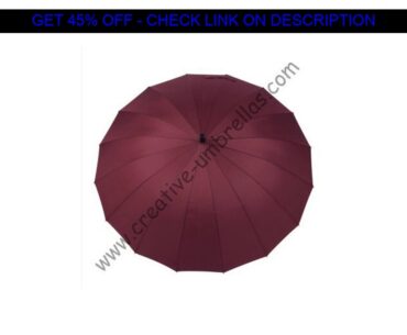 Discount  16 ribsstraight metal golf umbrellas 14mm metal shaftbusiness umbrellaparasolauto openwin