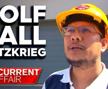 Wayward golf balls have neighbours on edge | A Current Affair