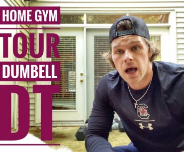 My Quarantine Home Gym Tour + DUMBBELL DT