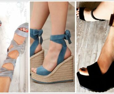 New Wedge Heels Strap Shoes Collection for Fashion Girls Ladies||Trendy Wedge Heels Strap Shoes 2020