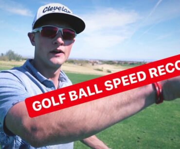 GOLF BALL SPEED RECORD WITH JAMIE SADLOWSKI