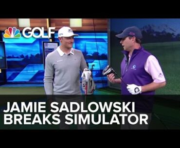 Jamie Sadlowski breaks Golf Channel simulator | Golf Channel