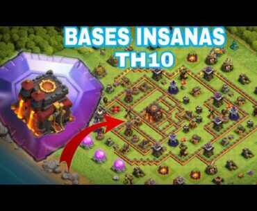 OS MELHORES LAYOUTS DE CV10 ANTI PT | VOU FAZER PUSH NA CV10? - Clash of clans