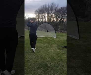 Tee it higher for more solid contact?