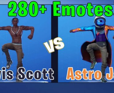 Travis Scott VS Astro Jack | Emotes Duel | 280+ Emotes | Fortnite Emotes