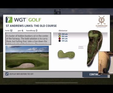 Back 9 at St Andrews - champ tees - Skytrak and WGT