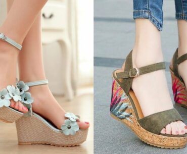 Eye-catching wedge heel shoes collection for young girls/Colours of wedges