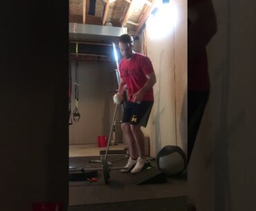 Heels Elevated Toe Touch with Ball Crush