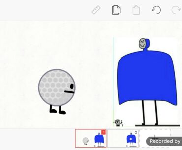 Golf ball lays on fanny's belly