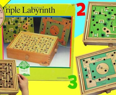 Pavilion Triple Labyrinth Maze Game - Baseball & Golf