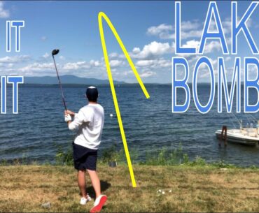Ripping Golf Balls Into A Lake!
