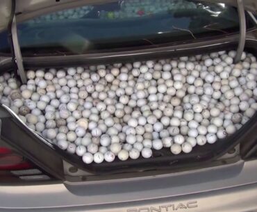Car and Trunk Filled with Golf Balls!!!