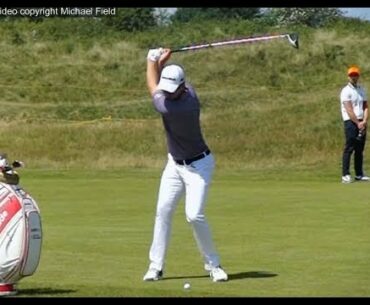Justin Rose golf swing - Long Iron & Driver from the fairway (face-on views), July 2017.