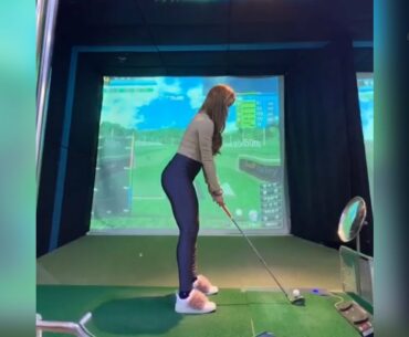 머슬퀸세비 - Korean golf girl  류세비 golf swing    | SWING VIETNAM