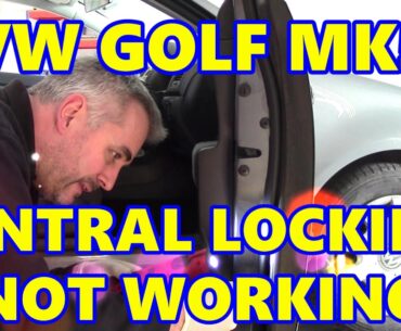 VW Golf MK5 Front Central Locking Not Working