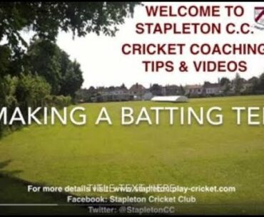 Stapleton Cricket Club - Movie 1 - Making a batting tee