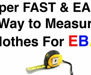 A Fast and Easy Way To Measure Clothes For Ebay Listings