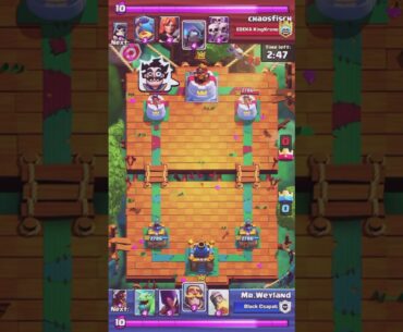 legendary arena win via little deck via clas royale!!