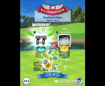 Golf Clash Tour 6 1v1 working the pin chest : )