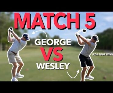 Match Number 5. George vs Wesley. Pro vs PGA Tour Pro. Five Clubs Only(9 holes)  | Bryan Bros Golf