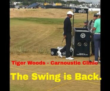 Tiger Woods, practise day at Carnoustie.