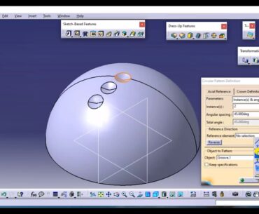 Golf ball in Catia practice drawing