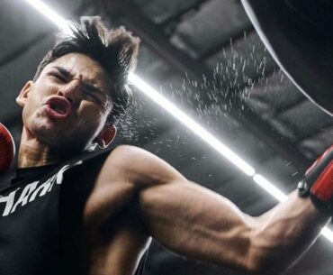 Wow! Ryan Garcia Demonstrates Some Incredible Skills On How To Hit A Cobra Bag!