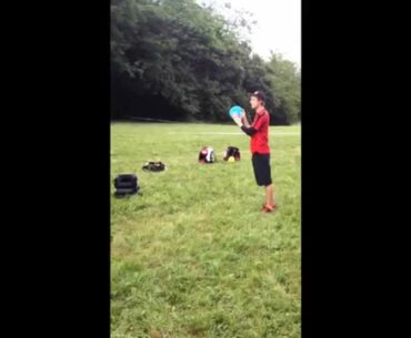 Disc Golf: crazy distance throws with putters (Simon Lizotte & Avery Jenkins; 14.6.2014, Eisenstadt)