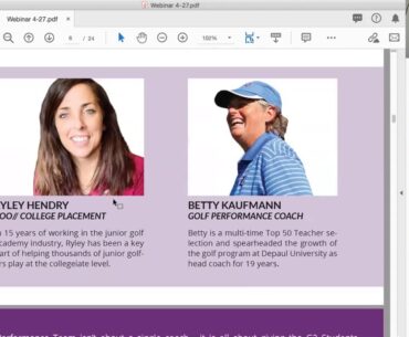 USCC Webinar April 27: G2 Golf Academy – Opportunities to train and prepare for College Golf