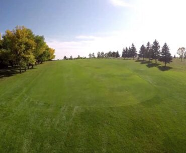 Hole 7 part 1 from tee box to dog leg at Harvey's golf course