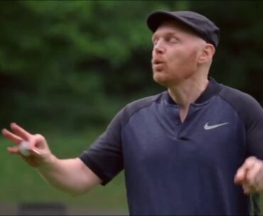 Billy Burr teaches Petey Holmes how to golf