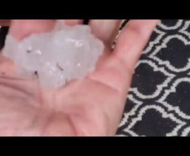 Storm Dumps Golf Ball Size Hail in Trinity Texas || ViralHog