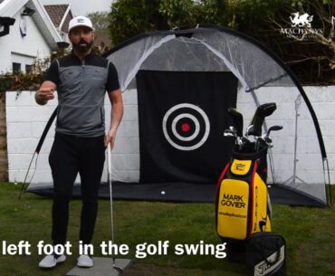 Stop your feet spinning in the golf swing Drill