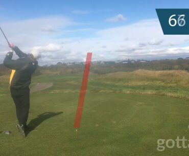All-American Junior Champion MURDERS golf ball 312 yards in HURRICANE weather