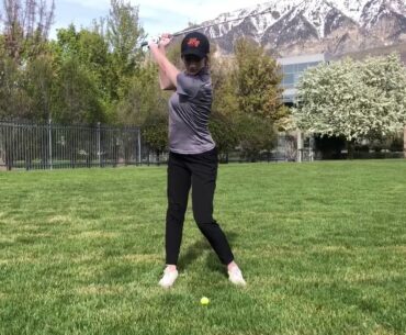 MVHS senior, Danielle Hess, shows off golf swing