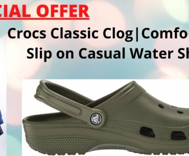 Discount on Crocs Classic Clog Comfortable Slip on Casual Water Shoe