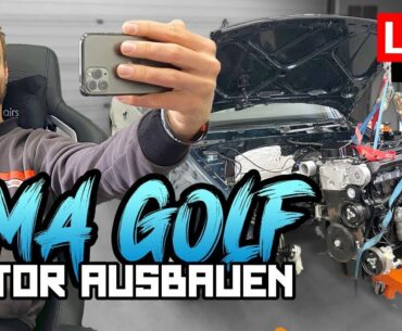Wir bauen den VR6 Turbo Motor aus dem Oma Golf aus! LIVE | Philipp Kaess |