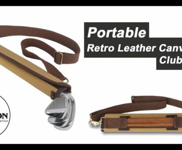 Tourbon｜Retro Leather Canvas Golf Club Carrier