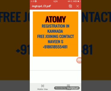 ATOMY ID REGISTRATION IN KANNADA Contact- +918618555481