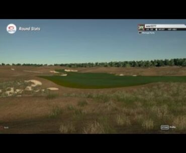 -17 in very high winds at Sand Hills GC (Tour), 200+ feet made of putts, VF greens, practice round