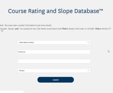 Find Your Course Rating Information