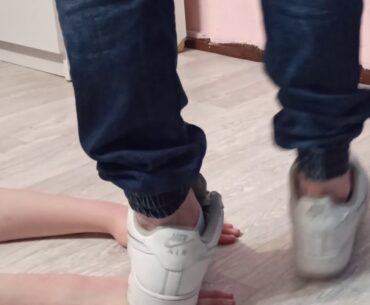 Trampling  hands girl