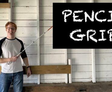 How To Use The Pencil Grip When Using A Long White Cane - Orientation and Mobility